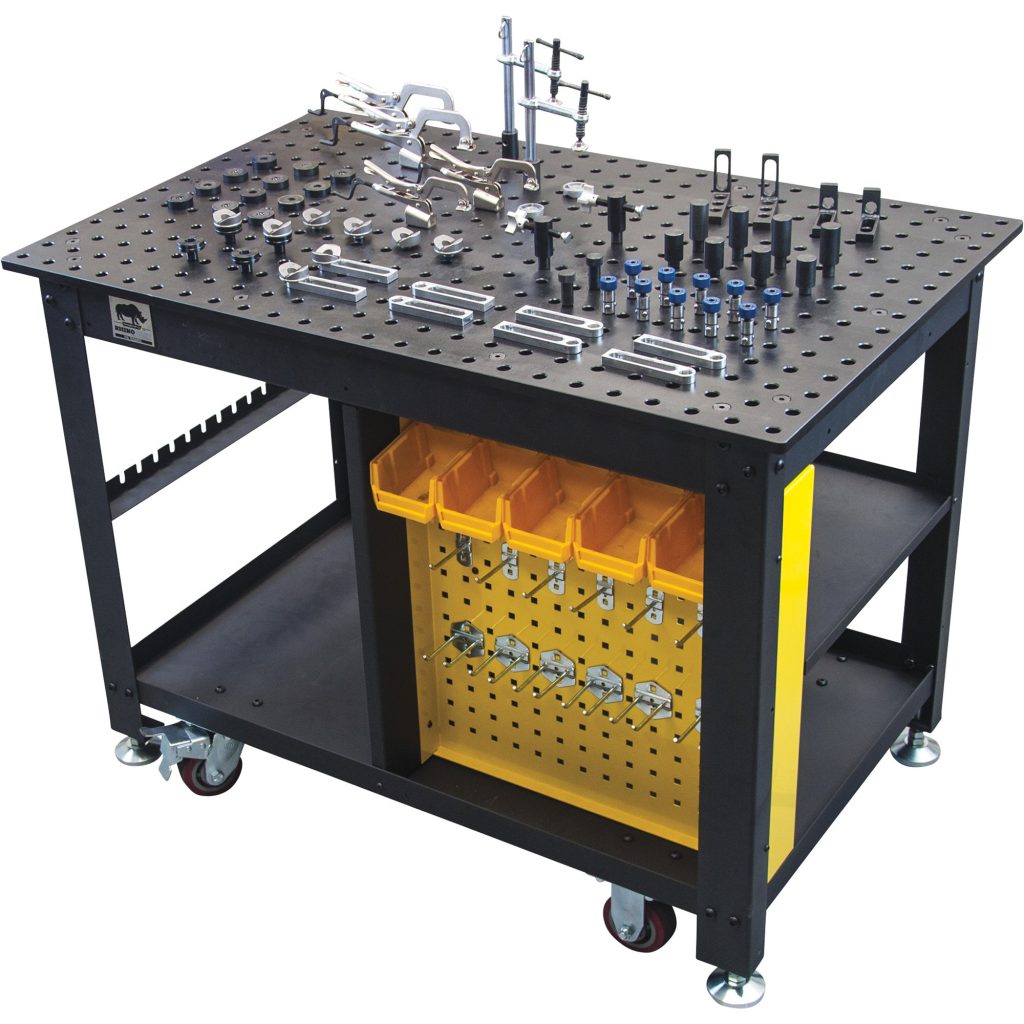 KIT Banc de Sudura PROFESIONAL 1200x750 mm, 66 Accesorii incluse, Rhino Cart®, TDQ612075-K1
