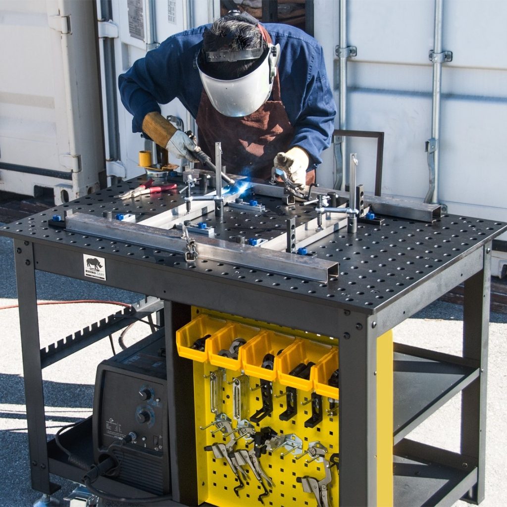 KIT Banc de Sudura PROFESIONAL 1200x750 mm, 66 Accesorii incluse, Rhino Cart®, TDQ612075-K1