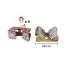 Talpa V cu 4 magneti pe fata, pentru cleme UM si UP, filet M10, XNV2