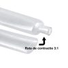 Tub termocontractabil transparent, perete dublu cu adeziv, contractie 3/1 (39/13 mm), 1 metru - imagine 2