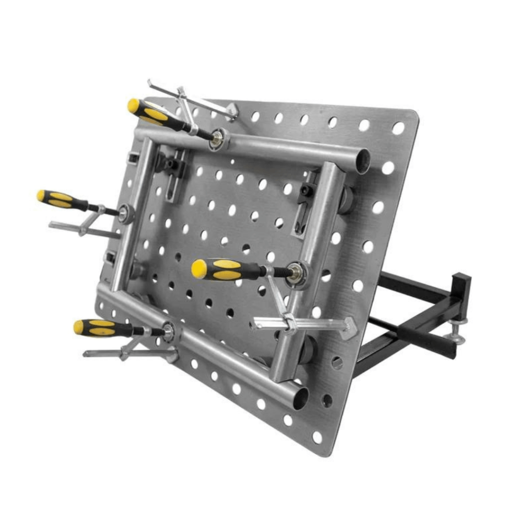 Kit Masa de sudura portabila 600 x 450 mm + 12 accesorii, blat rabatabil, FixturePoint TB52418-K1 - imagine 12