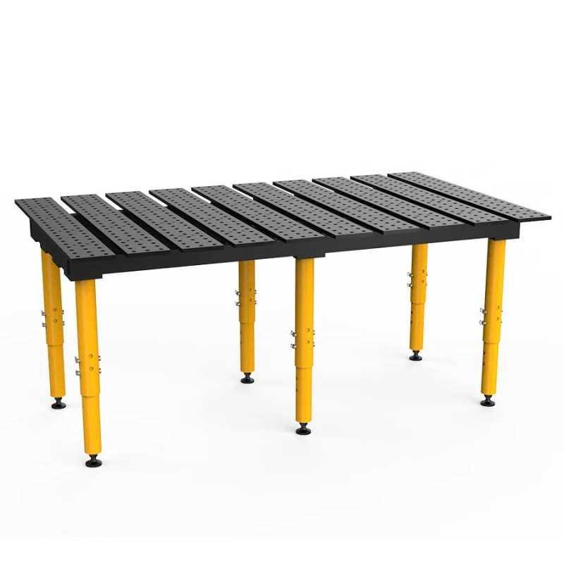 Masa Sudura BuildPro Clasic cu Fante, 2560 x 1250 mm, blat Nitrurat, picioare Reglabile pe inaltime, TMQR625125SV