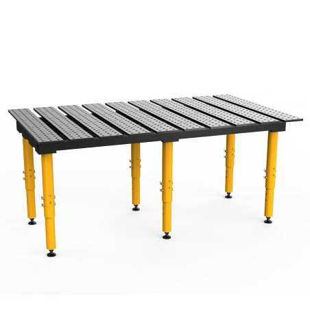 Masa Sudura BuildPro Clasic cu Fante, 2560 x 1250 mm, blat Standard, picioare Reglabile pe inaltime, TMR625125SV