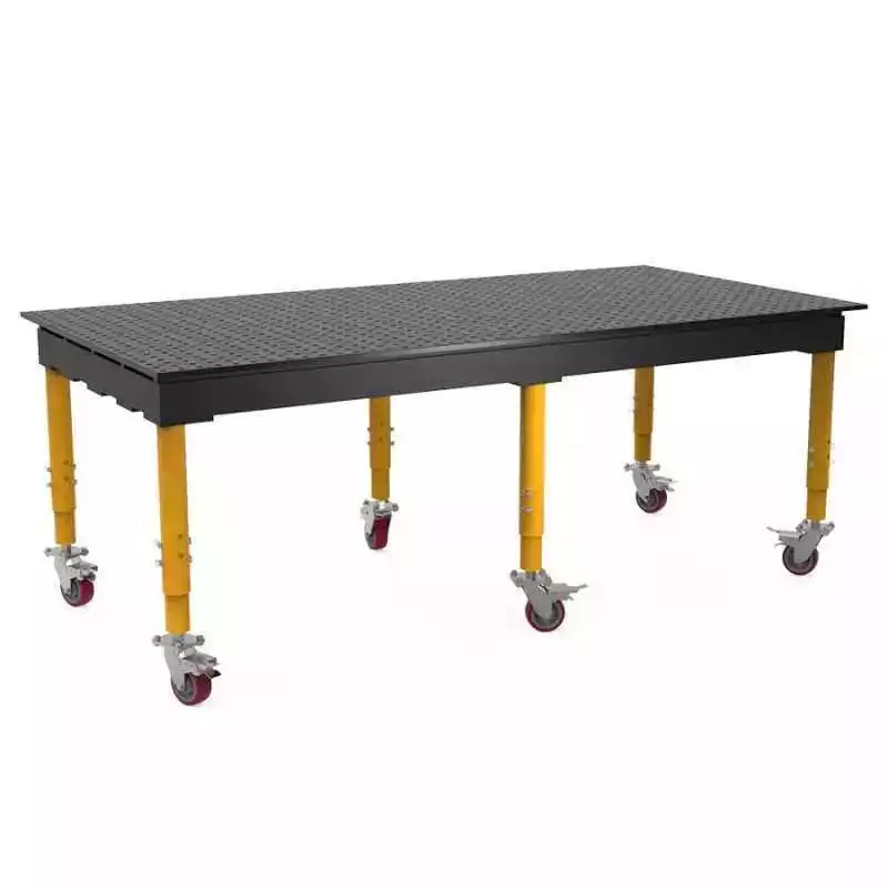 Masa Sudura BuildPro Max, 2550 x 1250 mm, blat Nitrurat, picioare Reglabile + roti, TMQRC625125V
