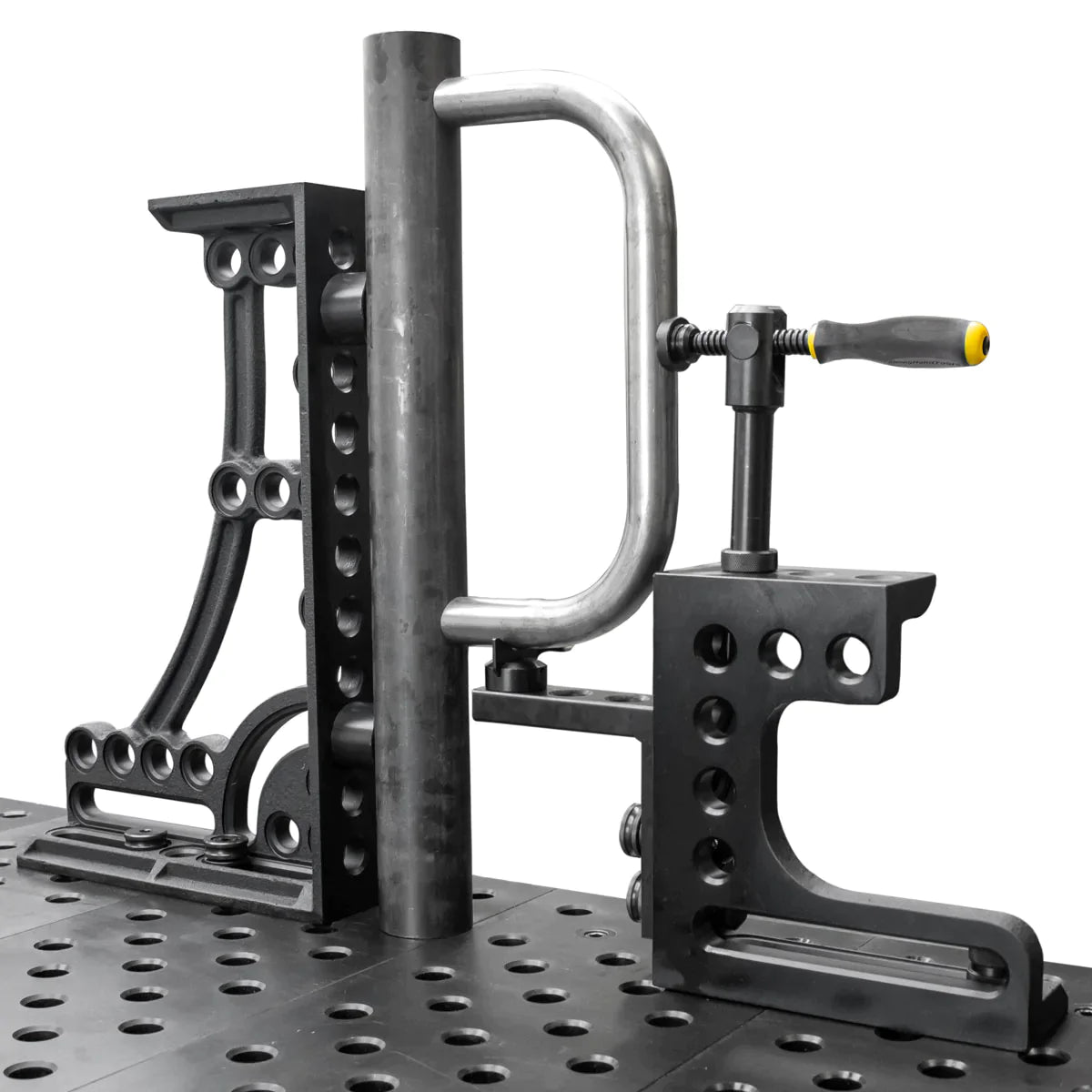 Clemă T-Post pentru țevi, bară verticală 250 mm, fixare țevi, braț orizontal 110 mm, Alpha 28, T28-61416 - imagine 5