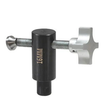 Clemă laterală pentru mese de sudură sistem 16 mm, profil redus, cursă 38 mm, TCX6210