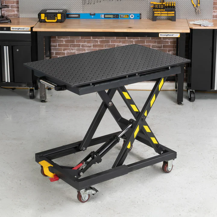 Masă de sudură cu ridicare hidraulică, 1200 x 750 mm sistem 16 mm, Rhino Cart TDSL12075.C