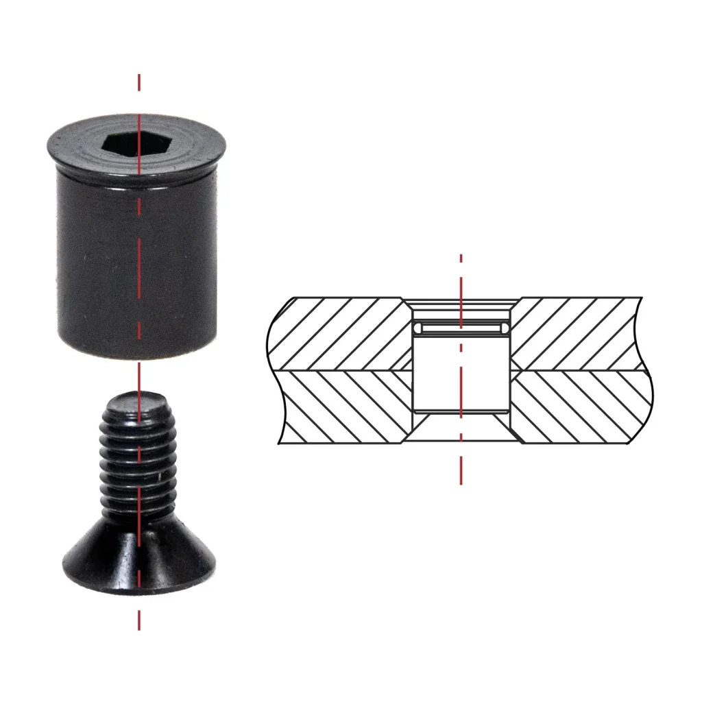 Șurub de conectare îngropat 16 mm Rhino Cart și BuildPro, T65560