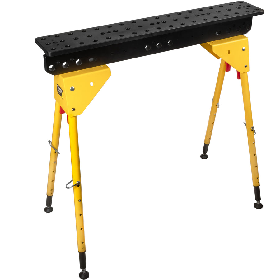 Capră fixare și sudură profesională cu picioare reglabile Heavy Duty, 900x150 mm, sistem 16 mm, Scout 36 BuildPro TSB915-AF1