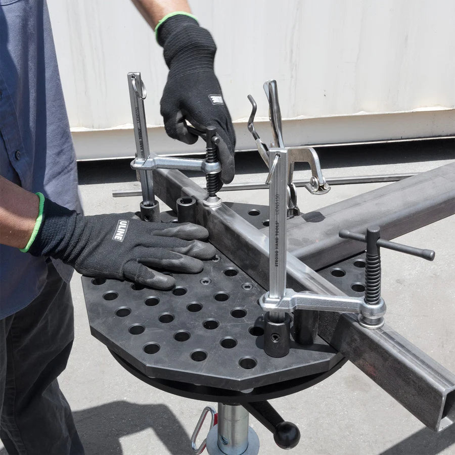 Stand mobil pentru sudură Ø350 mm + kit 12 accesorii, sistem 16 mm, Scout BuildPro, TWS350-KC1