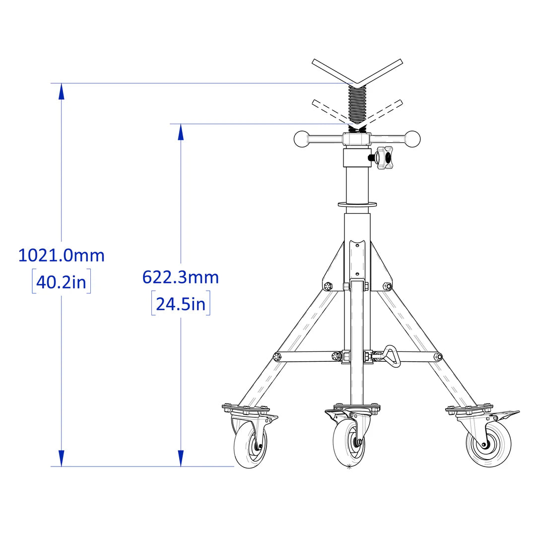 Stand mobil pentru sudură Ø350 mm + kit 12 accesorii, sistem 16 mm, Scout BuildPro, TWS350-KC1